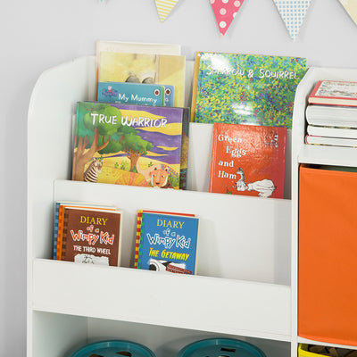 SoBuy | Aufbewahrungsregal für Kinder | Weiß | KMB37-W