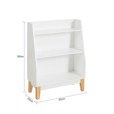 SoBuy | Kinderbücherregal | Aufbewahrungsregal für Kinder | Weiß | KMB47-W