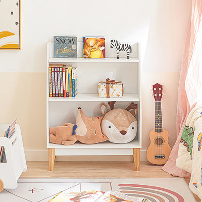 SoBuy | Kinderbücherregal | Aufbewahrungsregal für Kinder | Weiß | KMB47-W