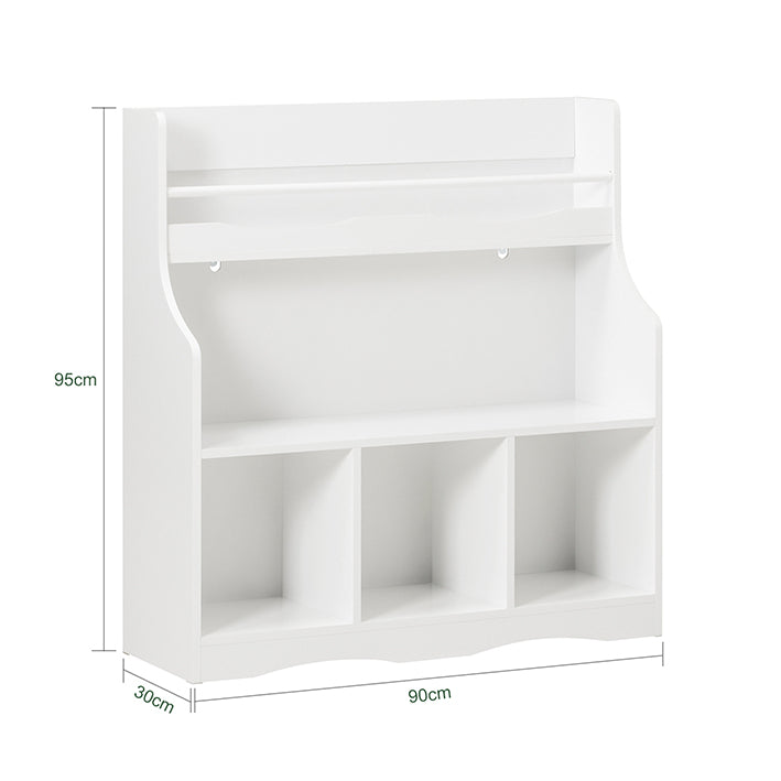 SoBuy | Kinderbücherregal | Spielzeugregal | Aufbewahrungsregal für Kinder | KMB57-W