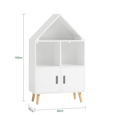 SoBuy | Kinderbücherregal | Spielzeugregal | Hausregal Aufbewahrungsregal für Kinder | KMB58-W