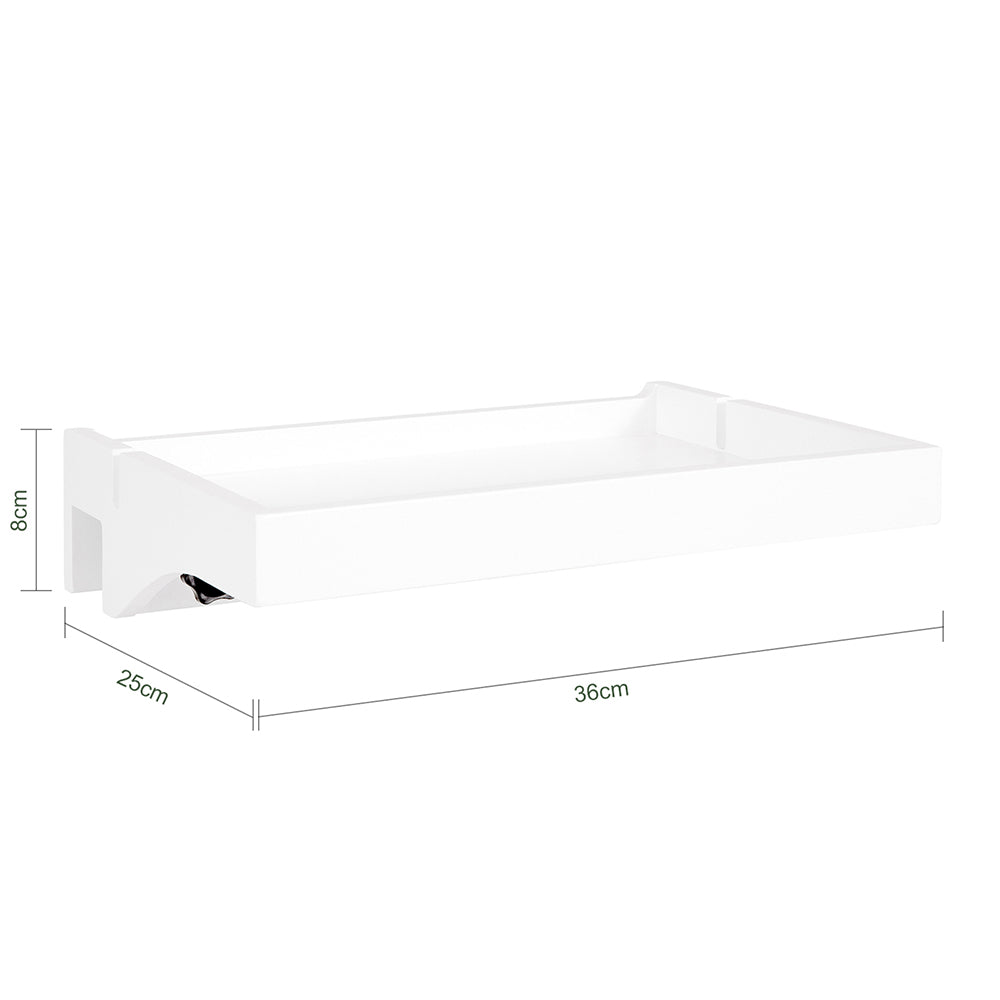 SoBuy | Bettablage | mit Kabelführung | Nachttisch Bambus | NKD01-W