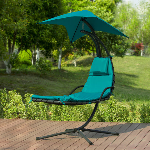 Sobuy | Zahradní houpačka | Duch se Sunshir | Sun Lounger tyrkysová | OGS39-TB