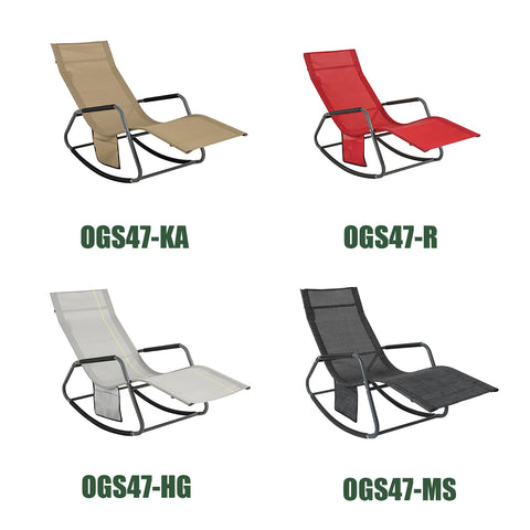 Sobuy | Zahrada Lounger | Sluneční Lounger | Showkelle s boční kapsou OGS47-ka