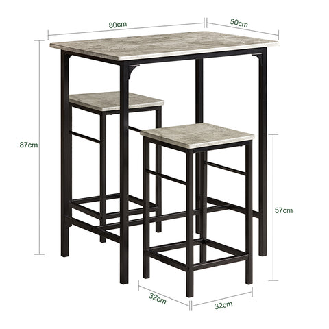 Sobuy | Bart stůl s 2 stoličkami | Bartisch set | 3-díl | OGT10 Hg