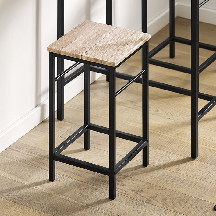 SoBuy | Bartisch mit 2 Hockern | Bartisch set | 3-teilig | OGT10-N