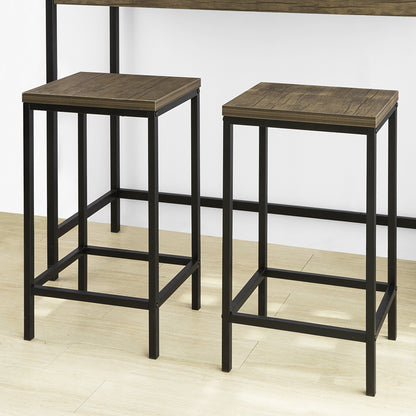 SoBuy | Bartisch mit 2 Hockern | Bartisch set | 3-teilig | OGT30-N